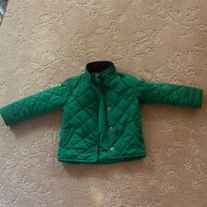 Green Quilted Kids Jean Jacket
